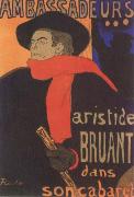 Henri de toulouse-lautrec Aristide Bruant in his Cabaret painting